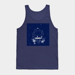 burger, food, fast food, sandwich, illustration, night, modern, technology, light, shine, glitter, stars, space, galaxy, cosmos Tank Top